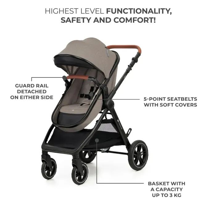 Коляска Kinderkraft 3 в 1 Esme Pure Black (KSESME00BLK3000) (5902533925698) изображение 10