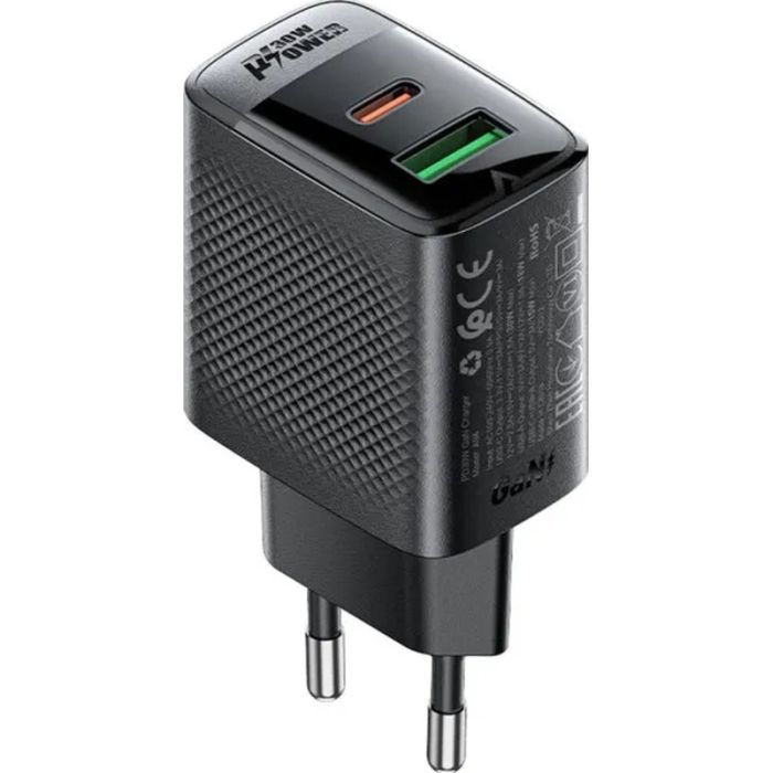 Зарядний пристрій Acefast 2xUSB 30W (USB-C+USB-A) Gan A98 Black (6974316283263) зображення 4