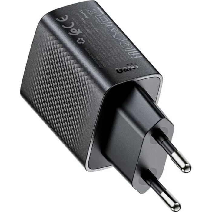 Зарядний пристрій Acefast 2xUSB 30W (USB-C+USB-A) Gan A98 Black (6974316283263) зображення 5