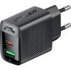 Зарядний пристрій Acefast 2xUSB 30W (USB-C+USB-A) Gan A98 Black (6974316283263)