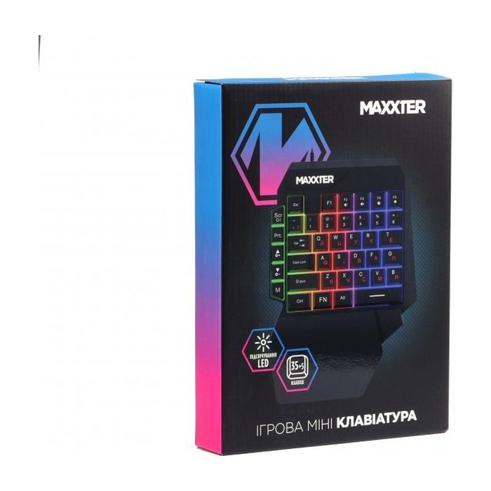 Клавиатура Maxxter KBG-OH-01B-UA USB UA Black (KBG-OH-01B-UA) изображение 5