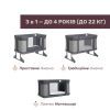 Кроватка Chicco Next2Me Forever 3 в 1 темно-серый (79650.27) изображение 2