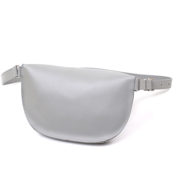 Сумка Shvigel Бананка з натуральної шкіри Сіра (16389) зображення 2