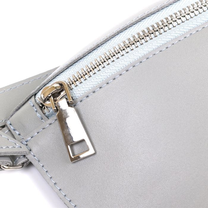 Сумка Shvigel Бананка з натуральної шкіри Сіра (16389) зображення 6