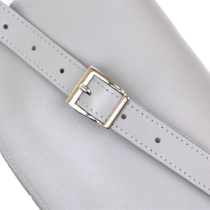 Сумка Shvigel Бананка з натуральної шкіри Сіра (16389) зображення 7