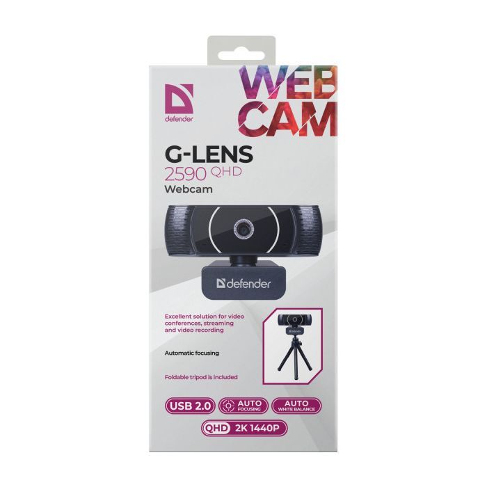 Веб-камера Defender G-lens 2590 QHD 2K 1440p Black (63113) изображение 8