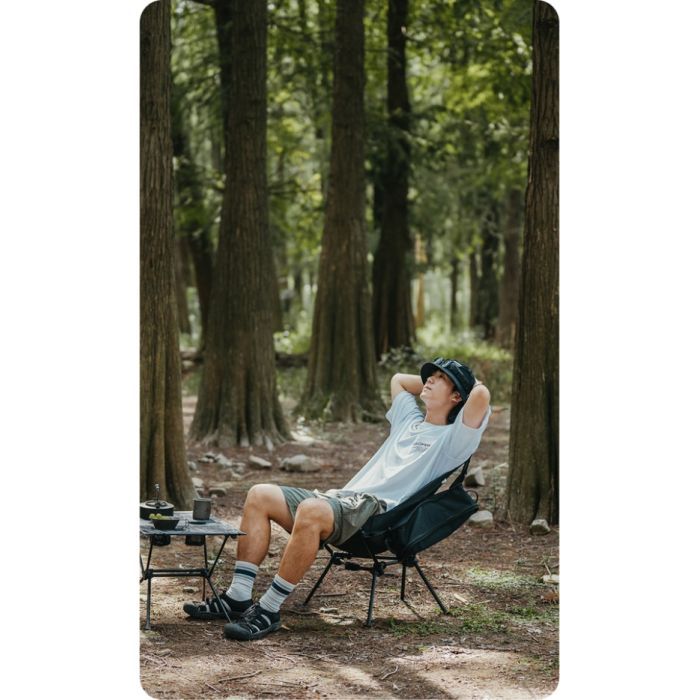 Крісло складане Naturehike Clamshell 001 Triangle Folding Moon Chair Чорне (6975641880608) зображення 3