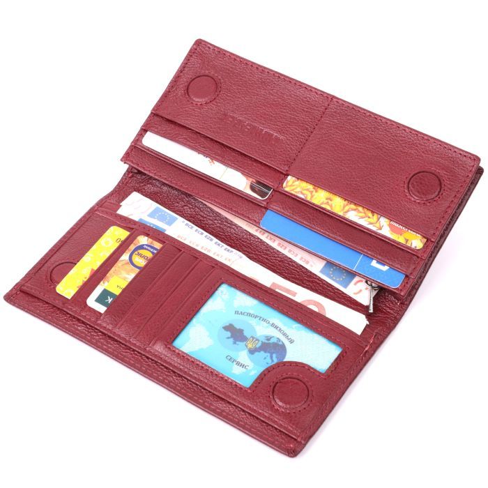Кошелек ST Leather Из натуральной кожи Бордовый (22541) изображение 6