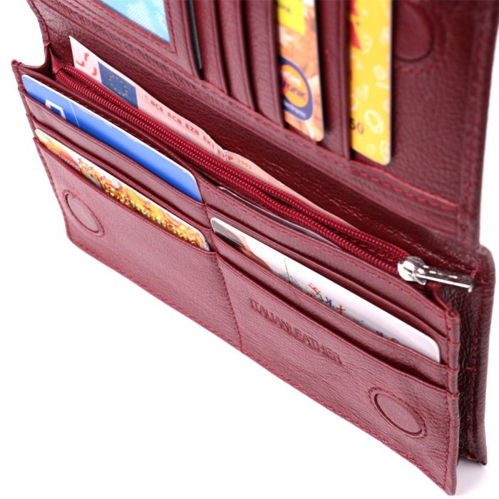 Кошелек ST Leather Из натуральной кожи Бордовый (22541) изображение 7