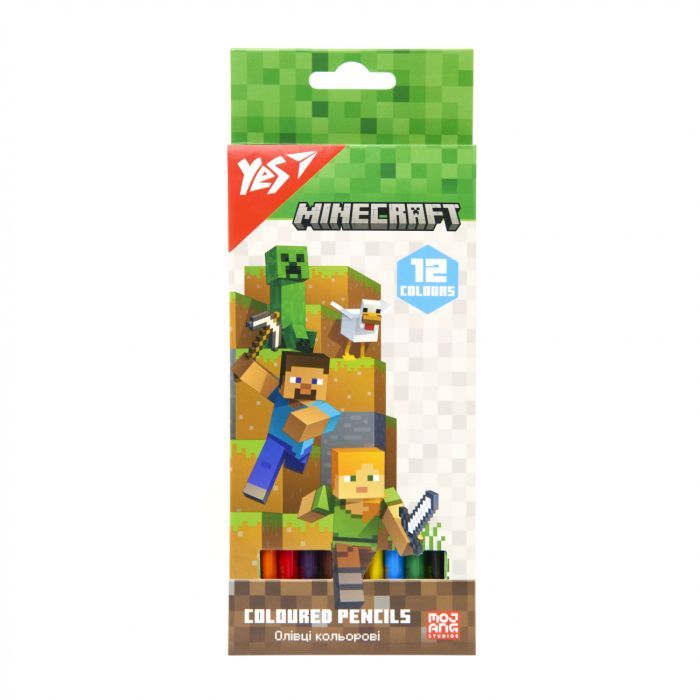 Олівці кольорові Yes Minecraft 24 кол. (290770)