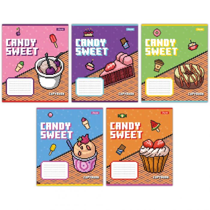 Зошит 1 вересня Candy sweet А5 12 аркушів коса лінія (767201)