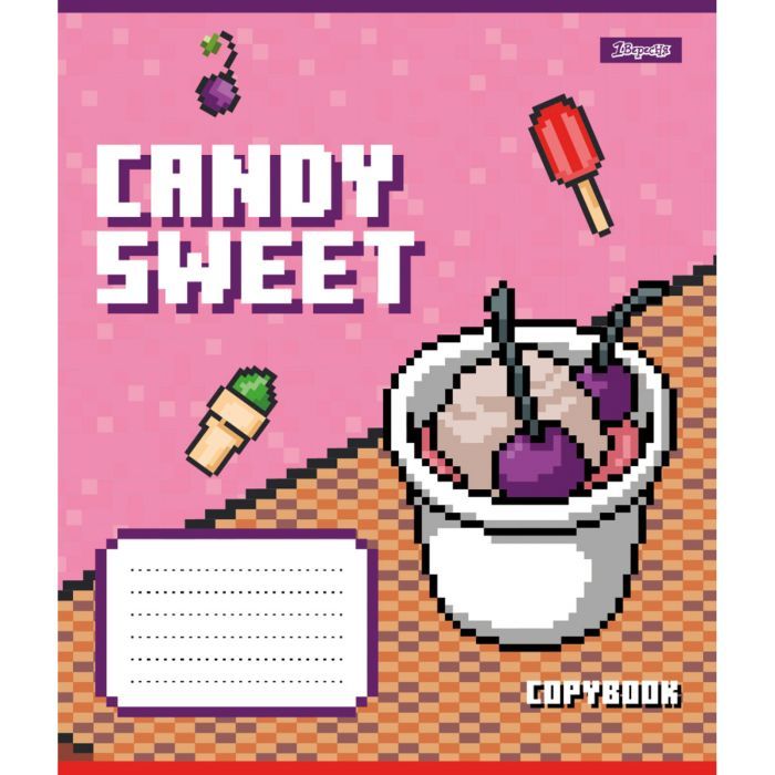 Зошит 1 вересня Candy sweet А5 12 аркушів коса лінія (767201) зображення 2