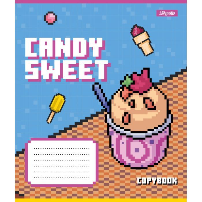 Зошит 1 вересня Candy sweet А5 12 аркушів коса лінія (767201) зображення 4
