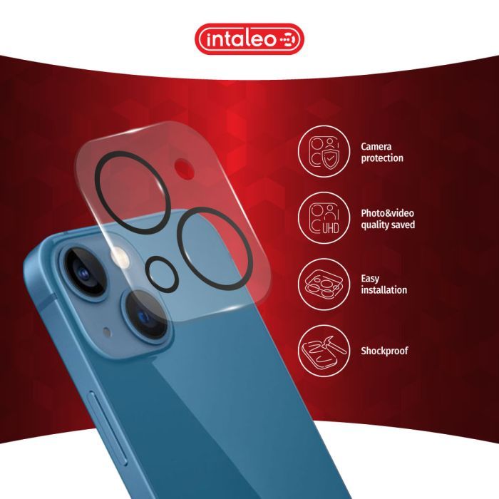 Стекло защитное Intaleo Camera Lens Apple iPhone 13 mini / 13 Black (1283126565304) изображение 3