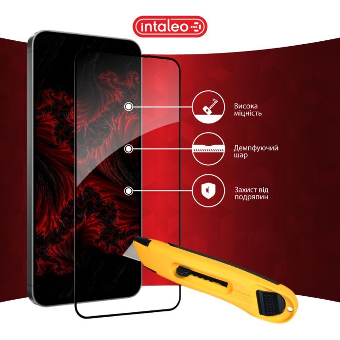 Стекло защитное Intaleo Full Glue Samsung S24 FE Black (1283126594854) изображение 5
