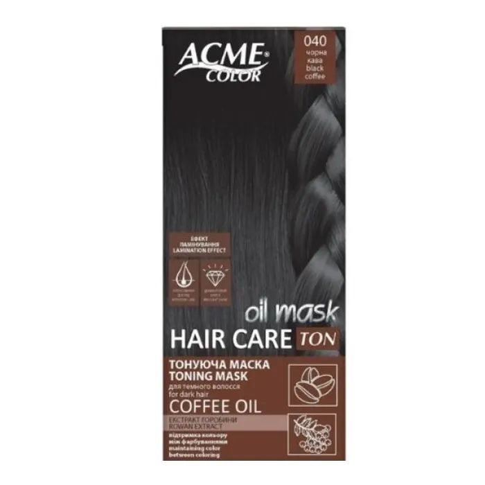 Відтінковий бальзам Acme Color Hair Care Ton Oil Mask 040 - Чорна кава (4823115501899)