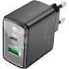 Зарядний пристрій HOCO CS42A Smart 1xUSB-C PD30W + 1xUSB QC3.0 Black (6942007620765) зображення 2