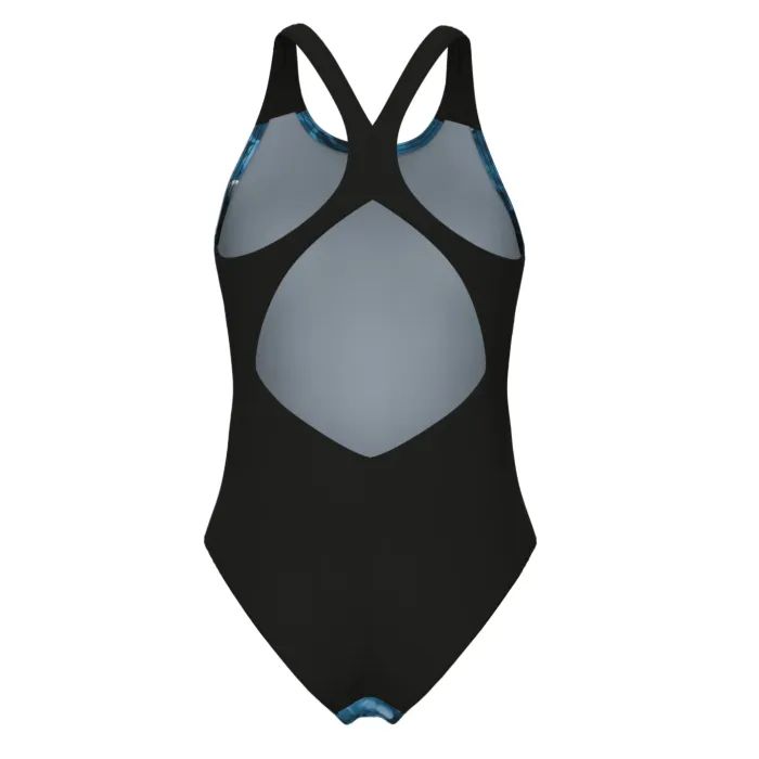 Купальник Arena Blue Flowers Swimsuit V Back 009027-850 синій, чорний 44 (3468337506461) зображення 8