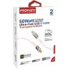 Дата кабель USB-C to USB-C 1.2m 60W PD TransLine-CC pink Promate (transline-cc.pink) зображення 2
