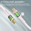 Дата кабель USB-C to USB-C 1.2m 60W PD TransLine-CC pink Promate (transline-cc.pink) зображення 5