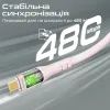 Дата кабель USB-C to USB-C 1.2m 60W PD TransLine-CC pink Promate (transline-cc.pink) зображення 6