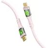 Дата кабель USB-C to USB-C 1.2m 60W PD TransLine-CC pink Promate (transline-cc.pink)