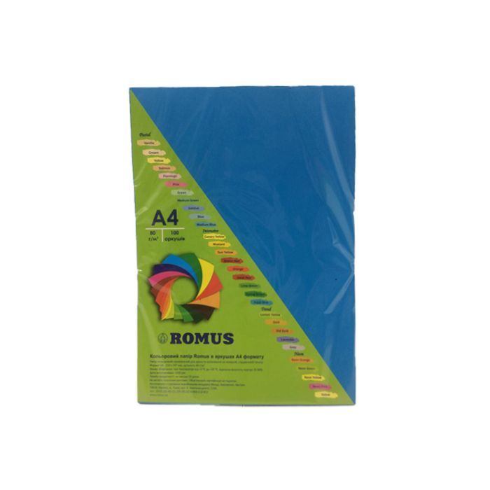 Папір Romus А4 80 г/м2 100c, blue dark (R51383)