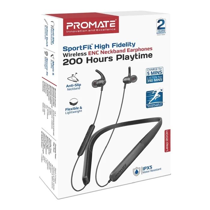 Наушники Promate Leap-200H Black (leap-200h.black) изображение 10