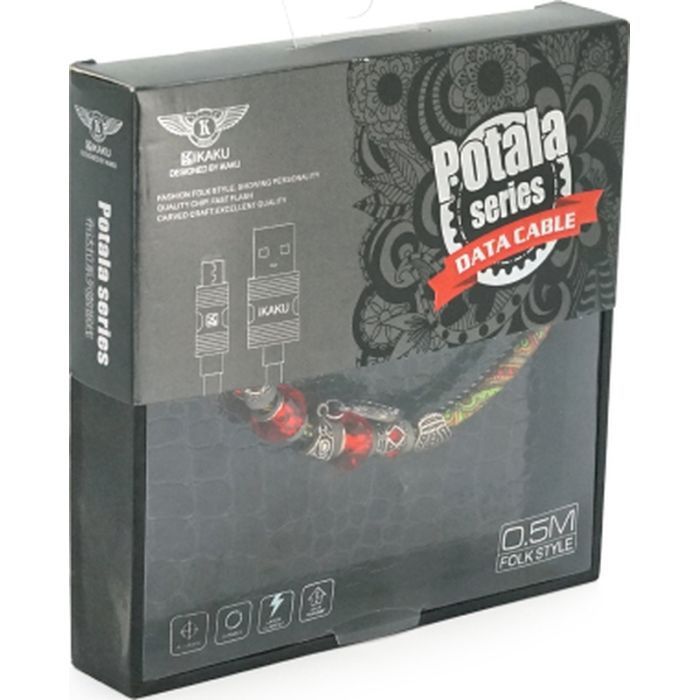 Дата кабель USB 2.0 AM to Micro 5P 0.5m 2.4A red iKAKU (YT-iK/PT-MR) изображение 3