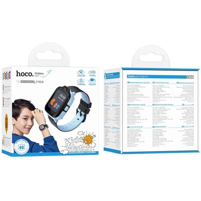 Смарт-часы HOCO Y104 4G children phone-watch Blue (6942007646369) изображение 3