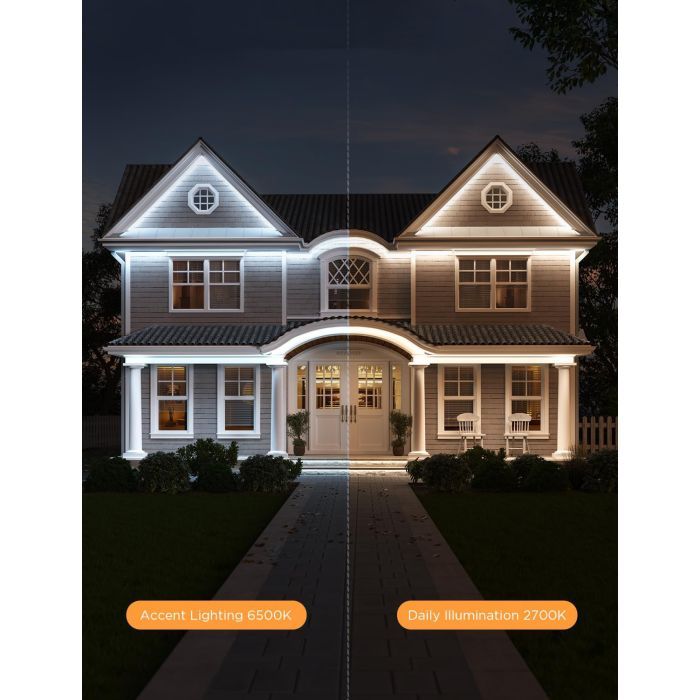 Светодиодная лента Govee H70A1 Phantasy Outdoor LED, 10.0m, RGBICWW, WI-FI/Bluetooth, white (H70A13D1) изображение 2