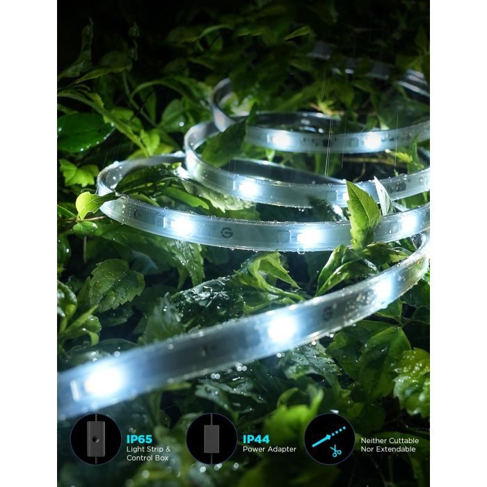 Светодиодная лента Govee H70A1 Phantasy Outdoor LED, 10.0m, RGBICWW, WI-FI/Bluetooth, white (H70A13D1) изображение 4