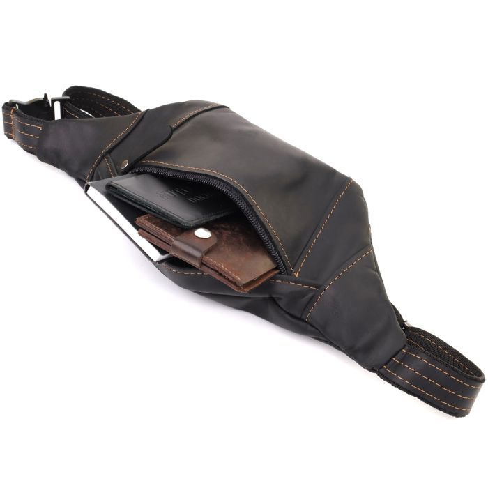 Сумка Shvigel Из натуральной кожи Черная (23120) изображение 7