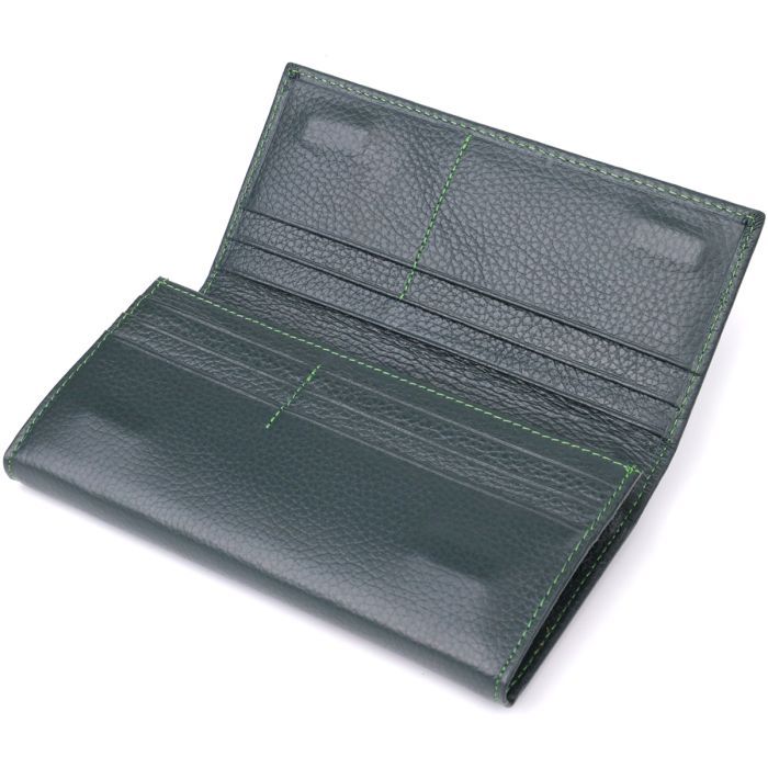 Гаманець ST Leather З натуральної шкіри Зелений (23086) зображення 5