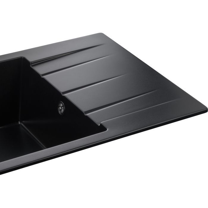 Мийка кухонна GRANADO NAVIA black shine з сифоном (775*495mm.) (gr3801) зображення 4