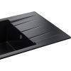 Мийка кухонна GRANADO NAVIA black shine з сифоном (775*495mm.) (gr3801) зображення 4