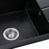 Мийка кухонна GRANADO NAVIA black shine з сифоном (775*495mm.) (gr3801) зображення 5