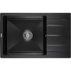 Мийка кухонна GRANADO NAVIA black shine з сифоном (775*495mm.) (gr3801)