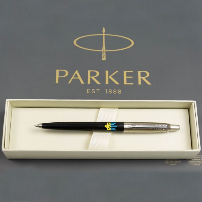 Ручка шариковая Parker JOTTER 17 Originals UKRAINE Black CT BP Трезубец син-желтый (15632_T0016u) изображение 5