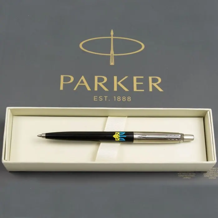 Ручка шариковая Parker JOTTER 17 Originals UKRAINE Black CT BP Трезубец син-желтый (15632_T0016u) изображение 5