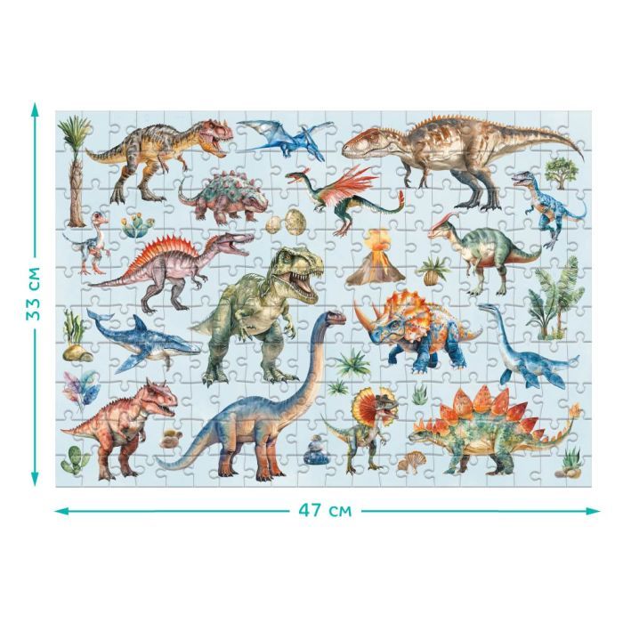 Пазл DoDo Монтессори Динозавры, 200 элементов (300631) изображение 3