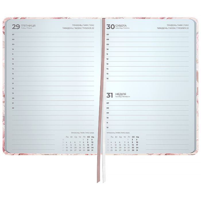 Тижневик Axent датований 2026 Pocket Strong 104х146, Peony Dreams (8902-26-2-A-CC) зображення 3
