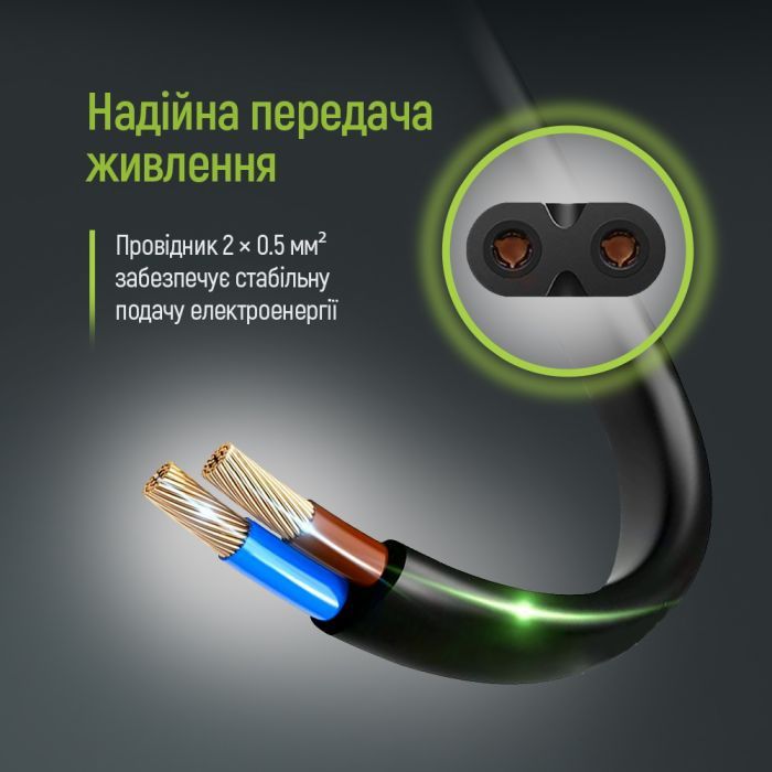 Кабель питания C7 3m black ColorWay (CW-CBP086-BK) изображение 10