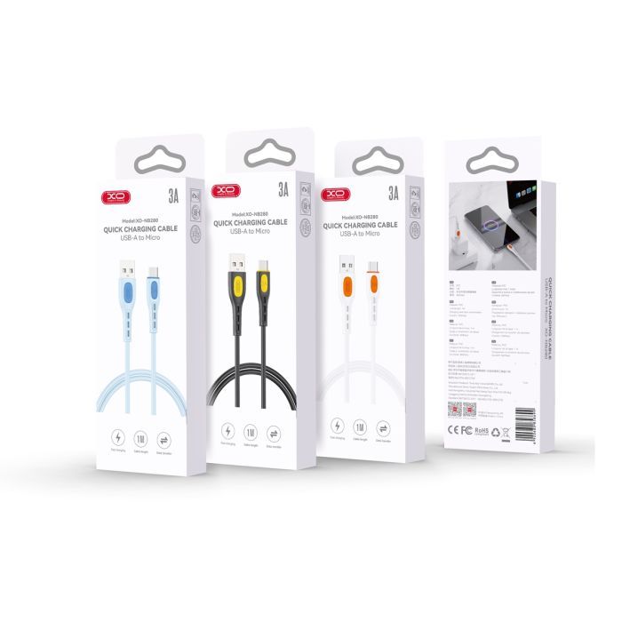 Дата кабель USB 2.0 AM to Micro 5P 1.0m white XO (NB280_M_White) изображение 2