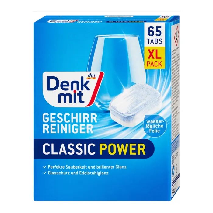Таблетки для посудомоечных машин DenkMit Classic 65 шт. (4066447793192/4066447807028)
