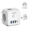 Зарядний пристрій Essager 3xUSB + 1xUSB-C 7-in-1 white (ECTAC-MFB02-Z) зображення 2