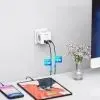 Зарядний пристрій Essager 3xUSB + 1xUSB-C 7-in-1 white (ECTAC-MFB02-Z) зображення 7