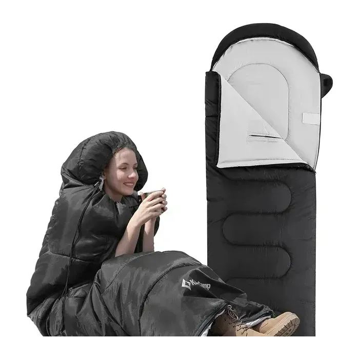 Спальний мішок KingCamp Lona 250 Black (KS2401_BLACK_L) зображення 4