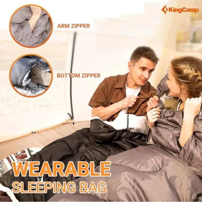 Спальний мішок KingCamp Lona 250 Black (KS2401_BLACK_L) зображення 5