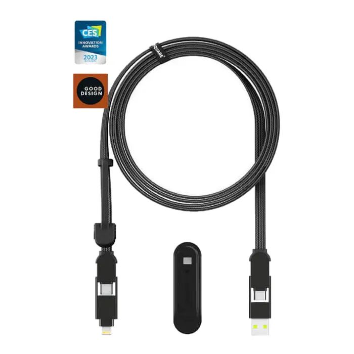 Дата кабель 6in1 inCharge XL 3.0m yellow Rolling Square (XLL03R) зображення 3